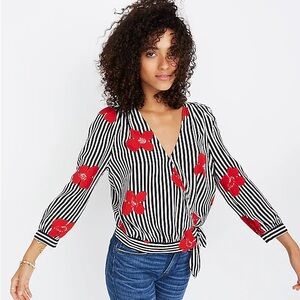 Madewell Wrap Top in Candied Orchids